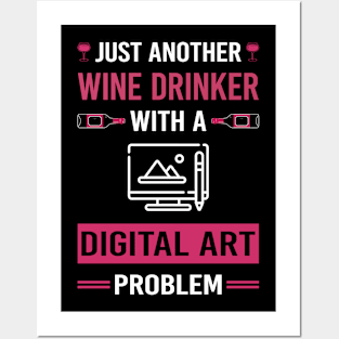 Wine Drinker Digital Art Arts Posters and Art